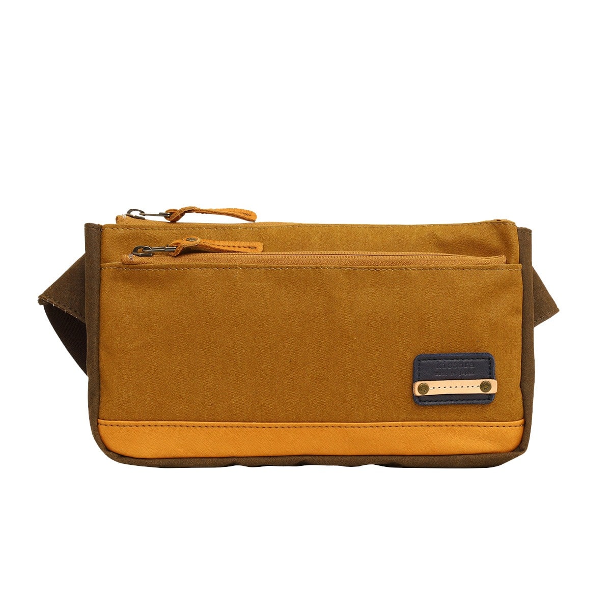 kissora キソラ ボディバッグ ラコルト ユニセックス KIBP-396 日本製 ヨコ型 ショルダーバッグ マスタード