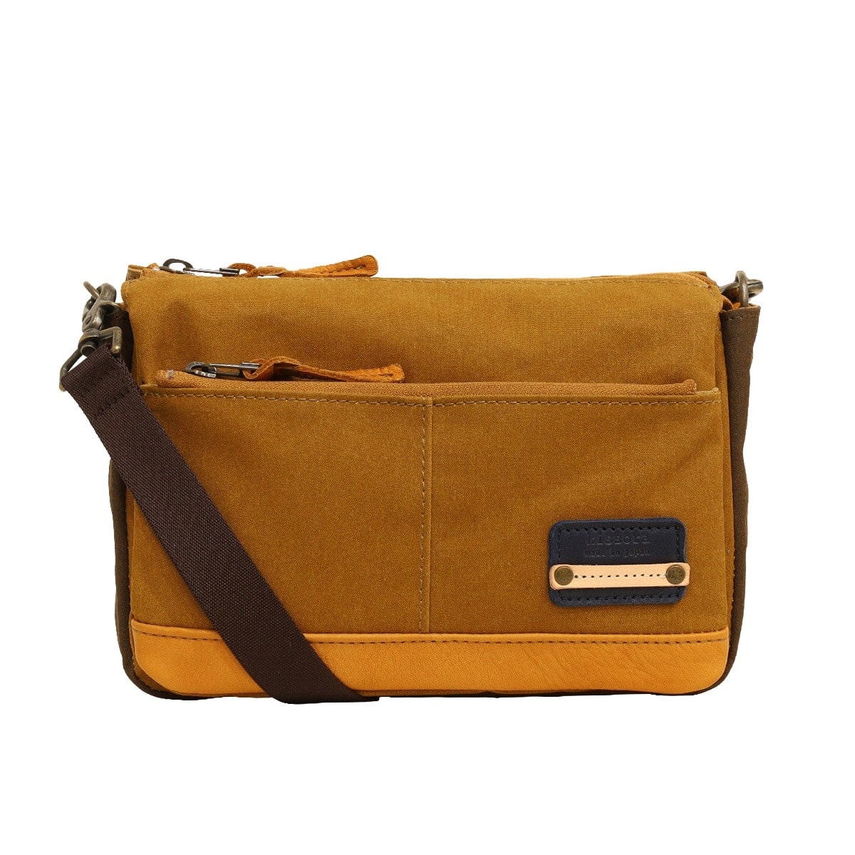 kissora キソラ ショルダーバッグ ラコルト ユニセックス KIBP-398 日本製 斜め掛け ヨコ型 マスタード