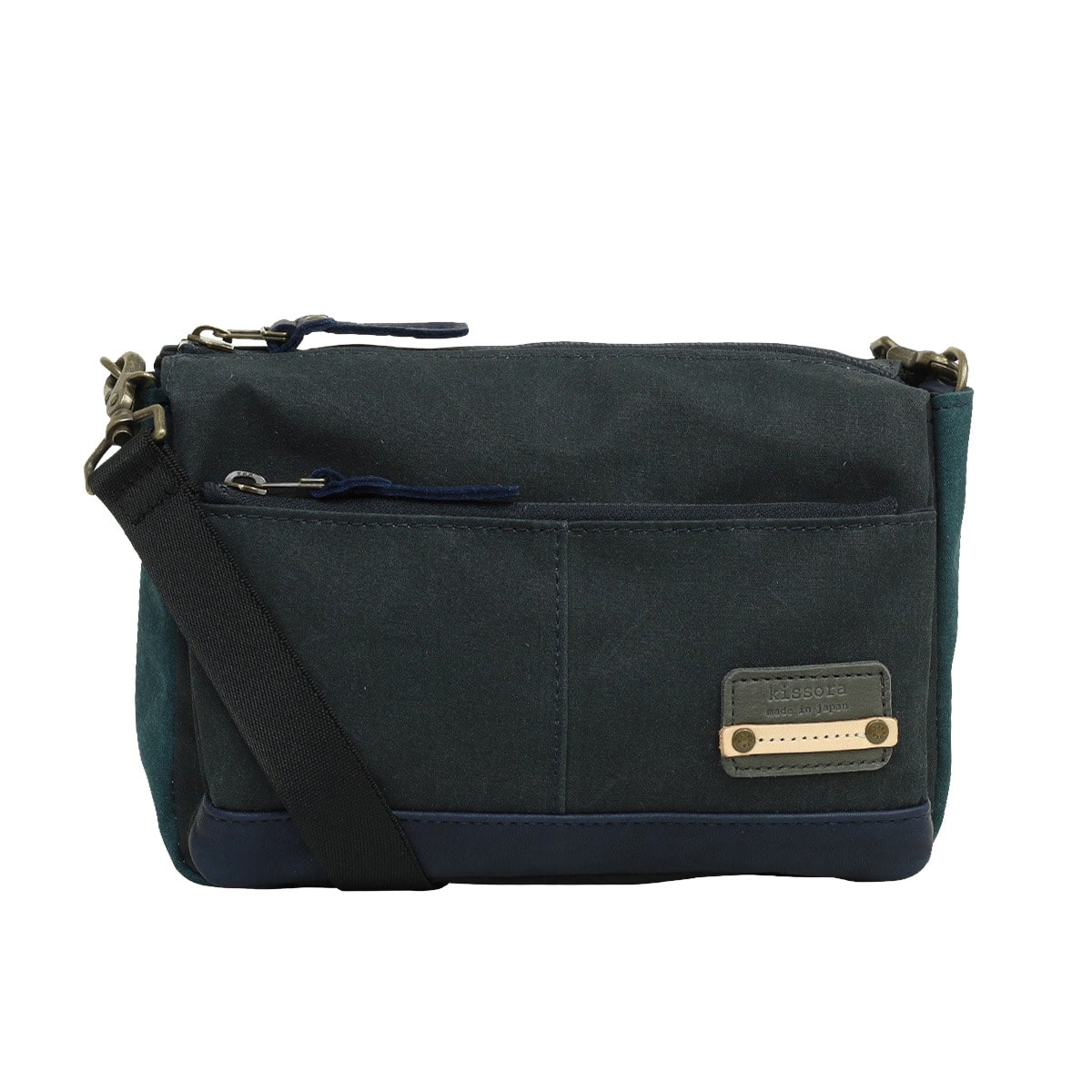 kissora キソラ ショルダーバッグ ラコルト ユニセックス KIBP-398 日本製 斜め掛け ヨコ型 ネイビー