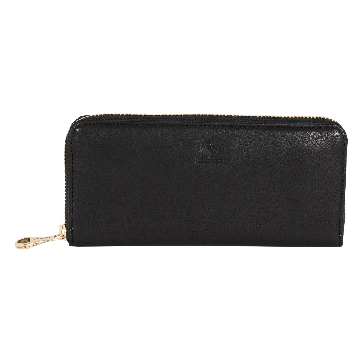 kissora キソラ 長財布 ラウンドファスナー 本革 レザー オリーブヌメ レディース KIEN-159 日本製 ロングウォレット ヌメ革 国産牛革 大人 シンプル ブラック