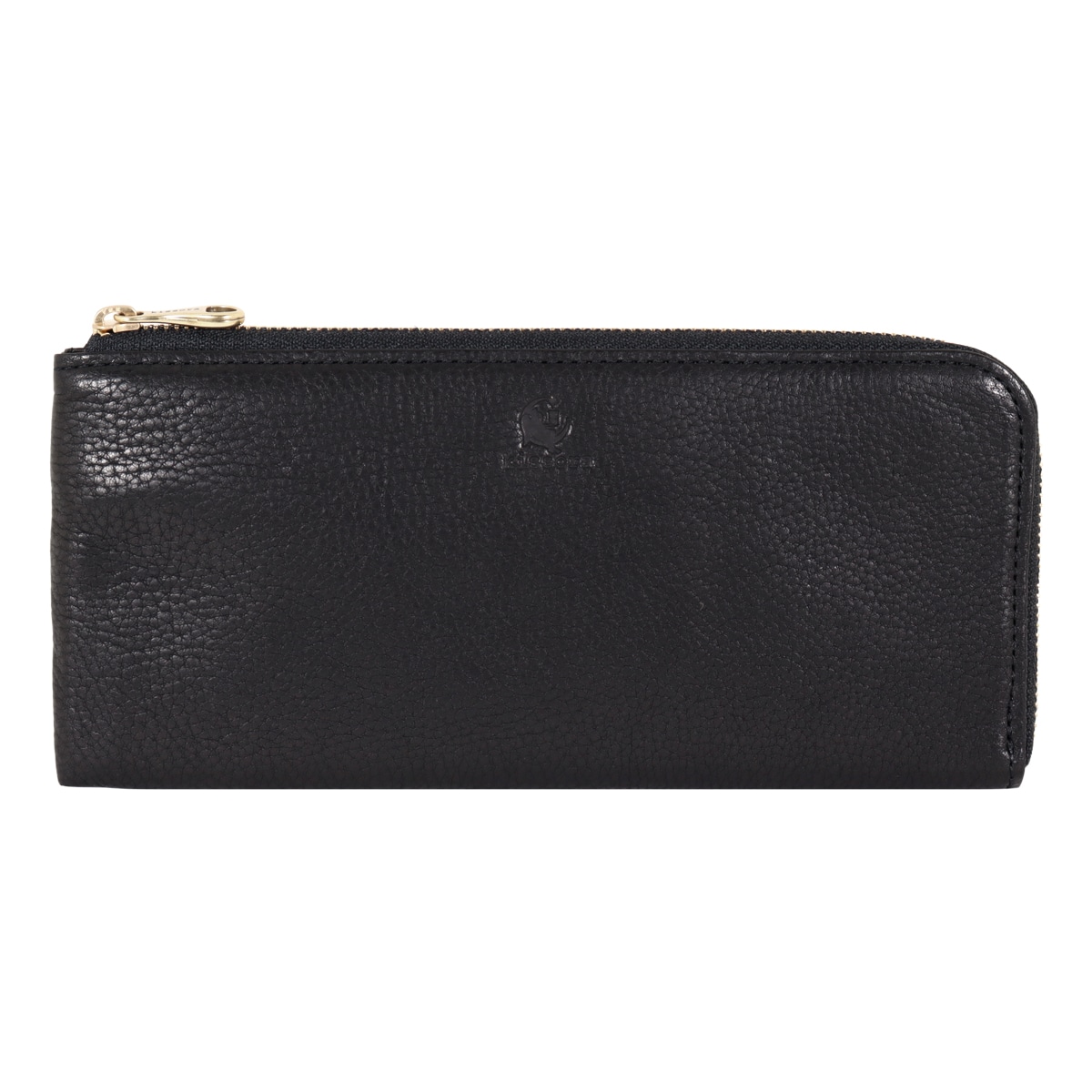 kissora キソラ 長財布 L字ファスナー 本革 レザー オリーブヌメ レディース KIEN-160 日本製 ロングウォレット ヌメ革 国産牛革 大人 シンプル ブラック