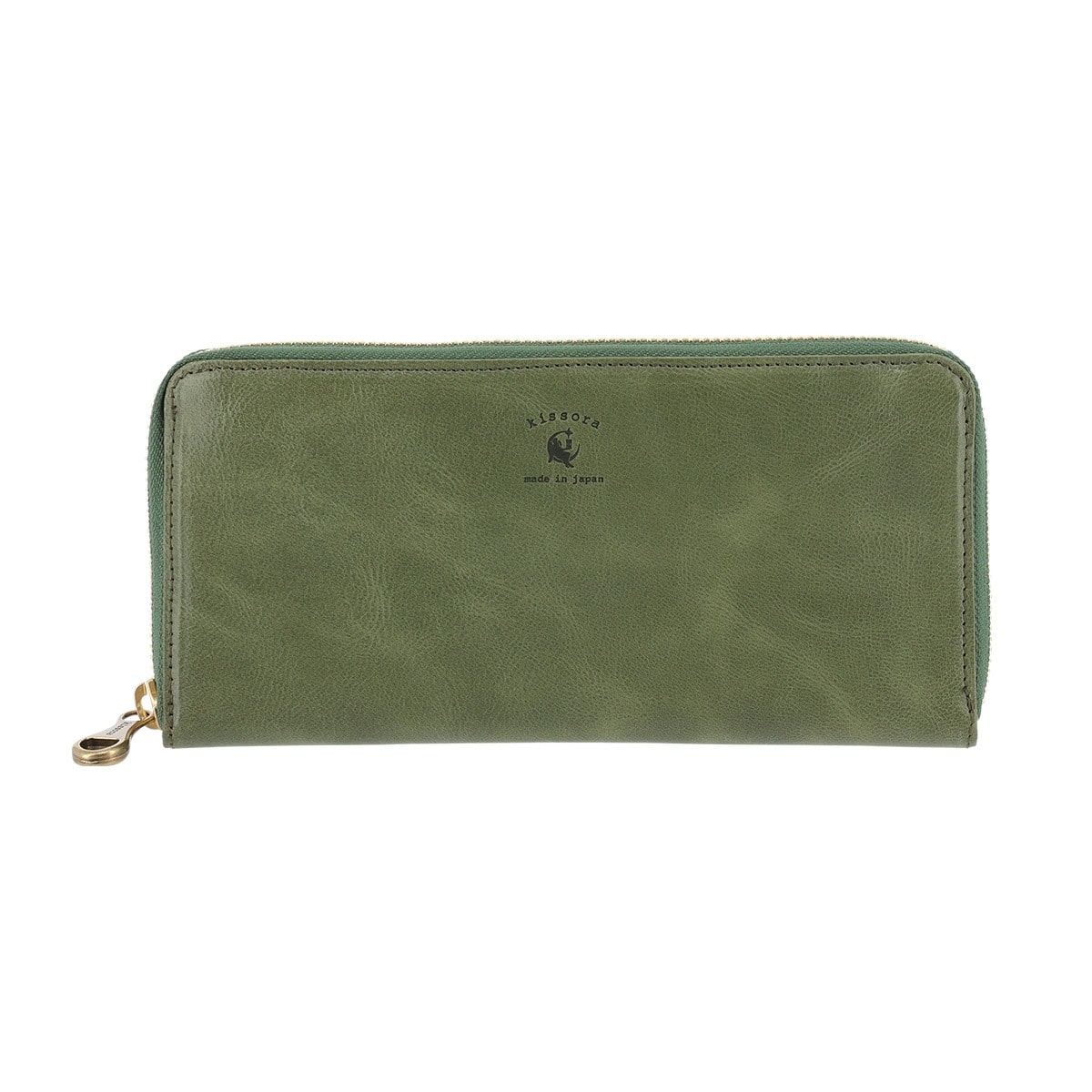 kissora キソラ 長財布 ラウンドファスナー パンナライト レディース KIEN-172 PANNA LITE 日本製 グリーン