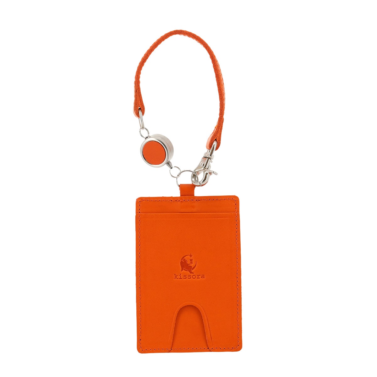 kissora キソラ パスケース ピボット KIIS-123 定期入れ 牛革 日本製 オレンジ