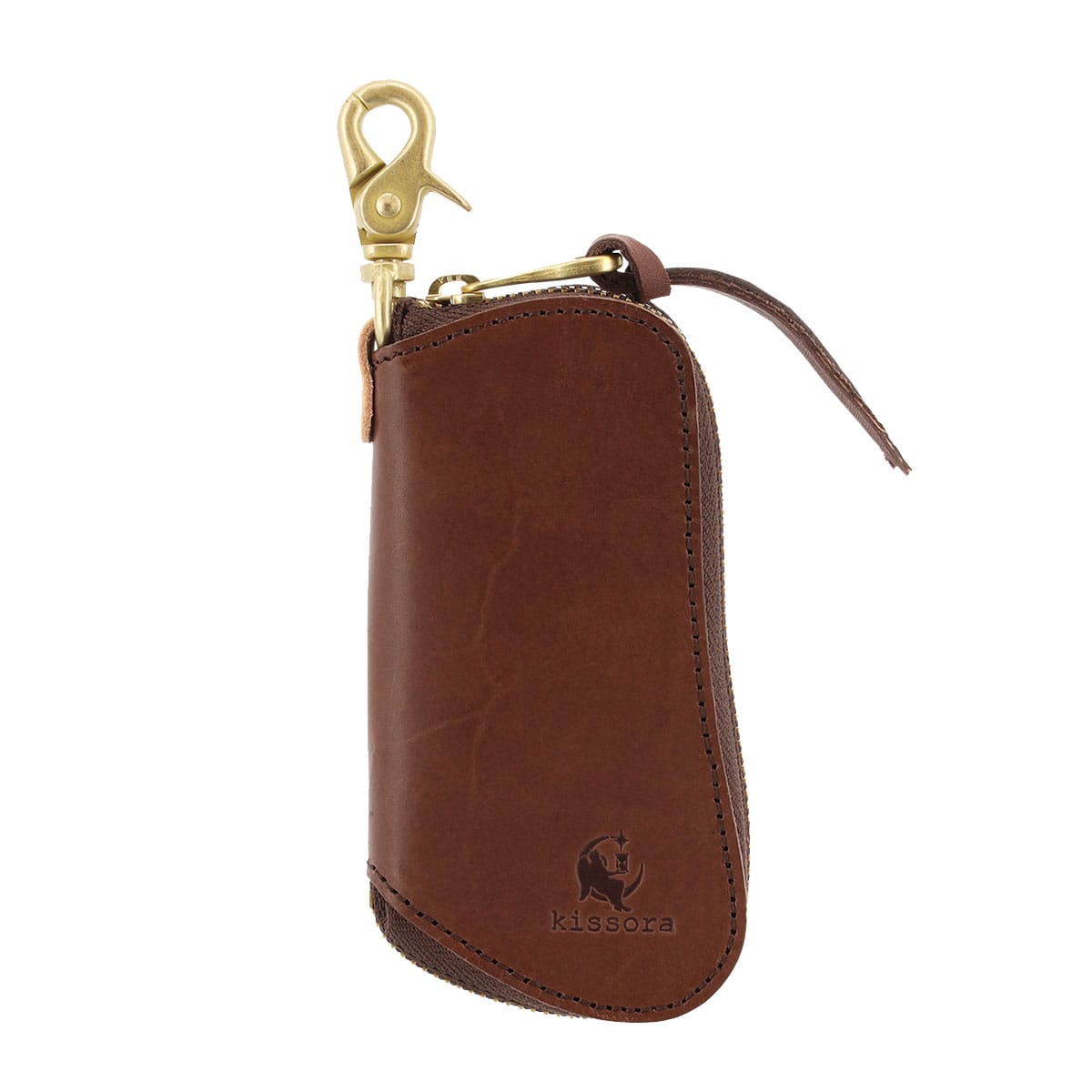 kissora キソラ キーポーチ 本革 ピボット KIIS-124 キーケース 牛革 日本製 レザー チョコ