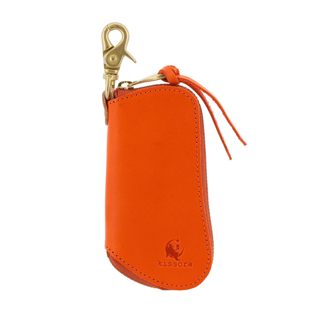 kissora キソラ キーポーチ 本革 ピボット KIIS-124 キーケース 牛革 日本製 レザー オレンジ