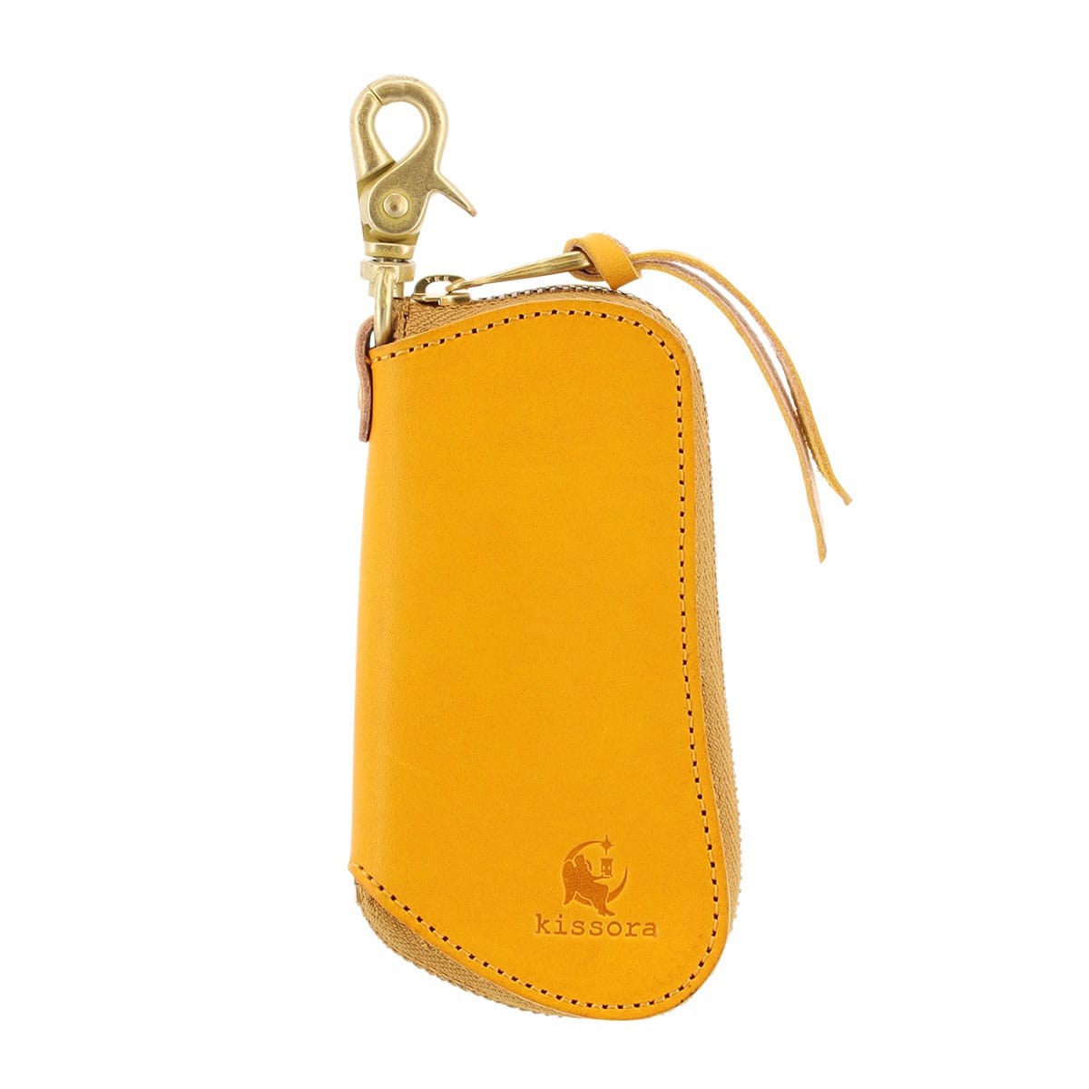 kissora キソラ キーポーチ 本革 ピボット KIIS-124 キーケース 牛革 日本製 レザー イエロー