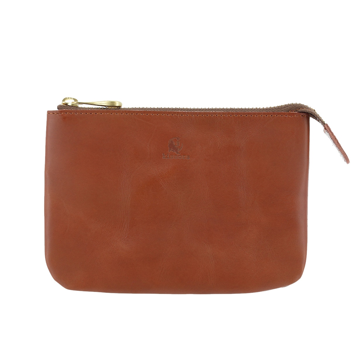 kissora キソラ ポーチ M ピボット レディース KIIS-126 薄マチ 小物入れ 牛革 日本製 ブラウン