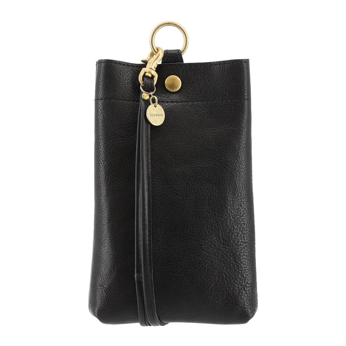 kissora キソラ スマホショルダー 本革 ブリリオ KIIS-131 ショルダーバッグ ミニショルダー 牛革 日本製 スマホストラップ ブラック