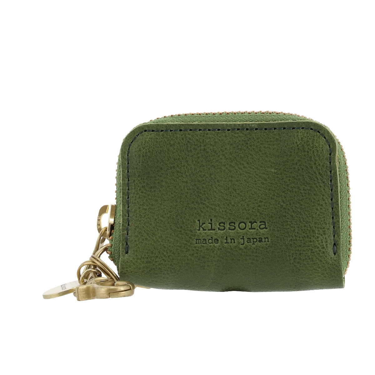 kissora キソラ キーポーチ ブリリオ KIIS-141 キーケース 牛革 日本製 レザー オリーブ