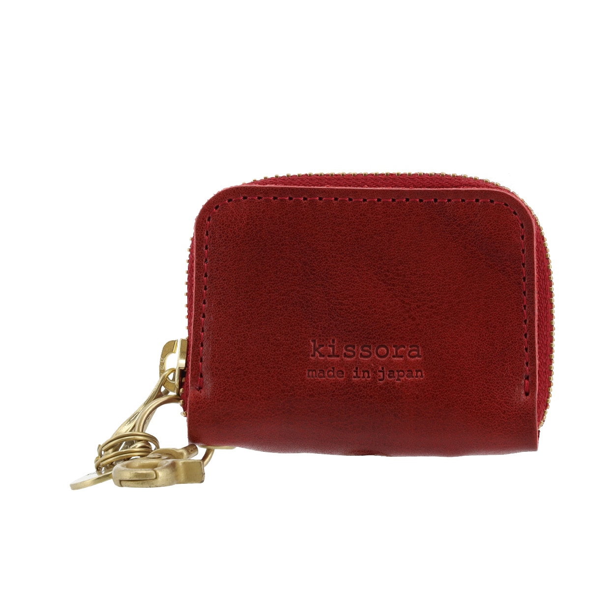 kissora キソラ キーポーチ ブリリオ KIIS-141 キーケース 牛革 日本製 レザー レッド