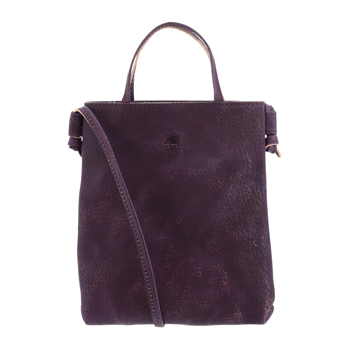 kissora キソラ スマホショルダー 本革 マイアーレ レディース KIIS-145 ミニショルダー ショルダーバッグ スマポポシェット 日本製 パープル