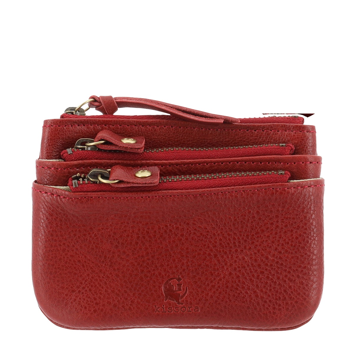 kissora キソラ ポーチ ブリリオ KIIS-168 牛革 日本製 レッド
