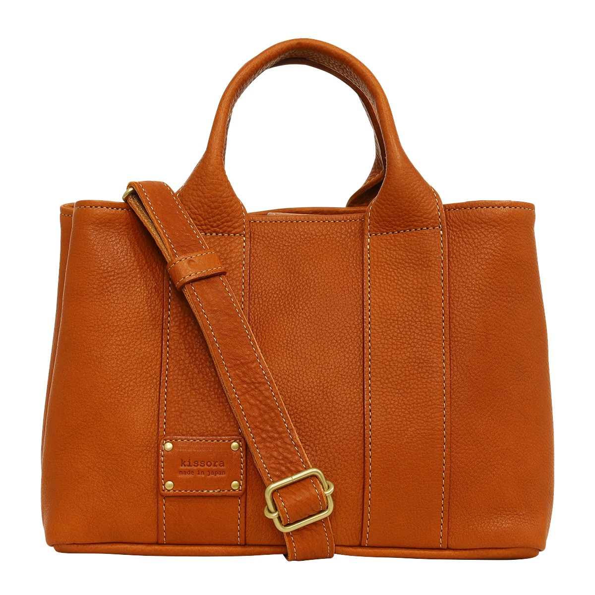 kissora キソラ トートバッグ M フェスタ レディース KIKE-002 2WAY ショルダーバッグ 牛革 日本製 キャメル