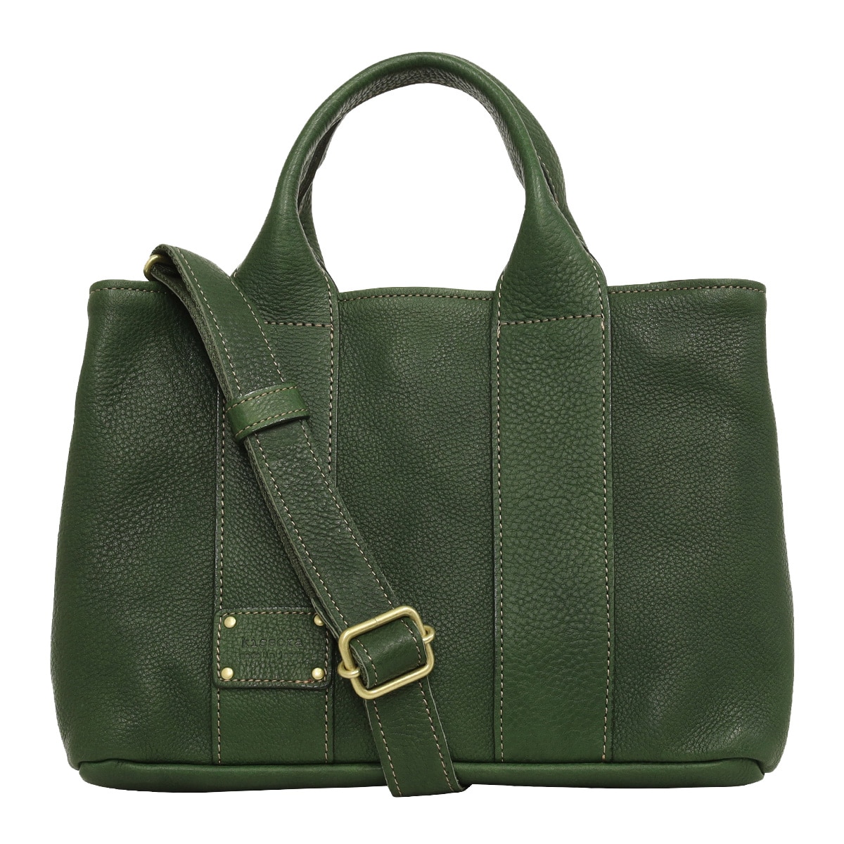 kissora キソラ トートバッグ M フェスタ レディース KIKE-002 2WAY ショルダーバッグ 牛革 日本製 グリーン