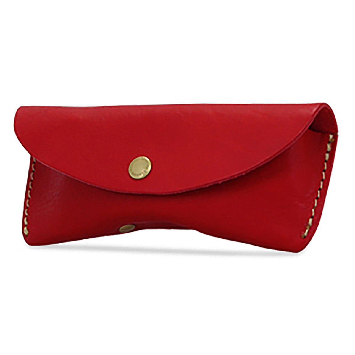 kissora キソラ メガネケース 日本製 本革 レザー 大容量 レディース KIKN-050 レッド