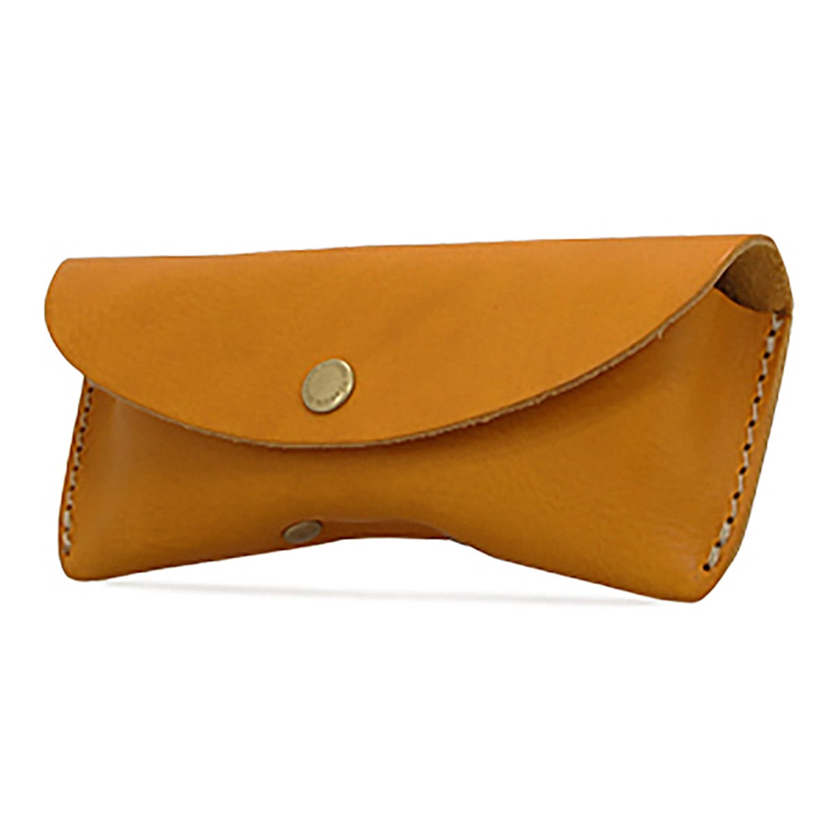 kissora キソラ メガネケース 日本製 本革 レザー 大容量 レディース KIKN-050 イエロー