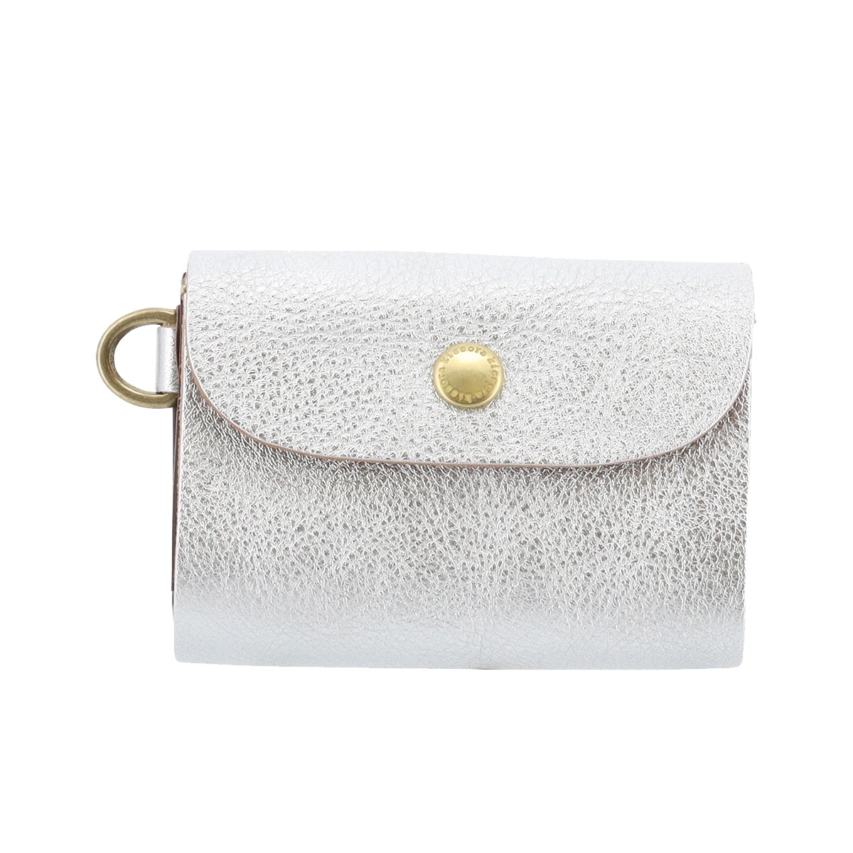 kissora キソラ 三つ折り財布 メタリック・ルーチェ KIKN-123 ミニウォレット 札入れ 小銭入れ 牛革 日本製 シルバー