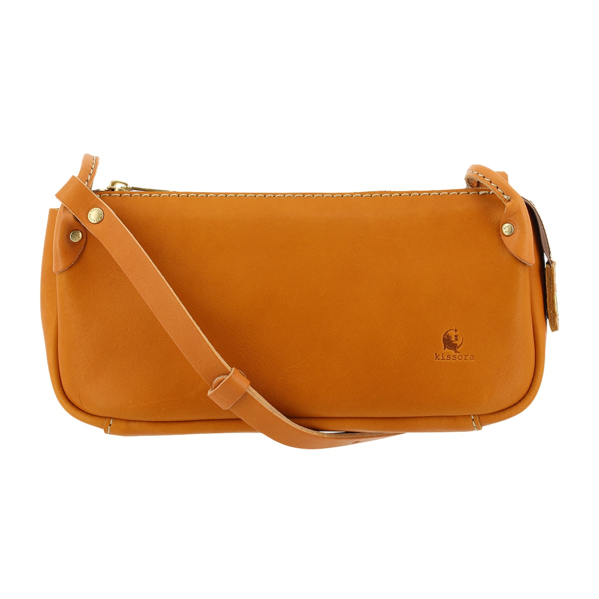 キソラ　ショルダーバッグ　牛革 kissora(キソラ) ⁄ ショルダーバッグ⁄レザー⁄レッド⁄無地⁄キソラ