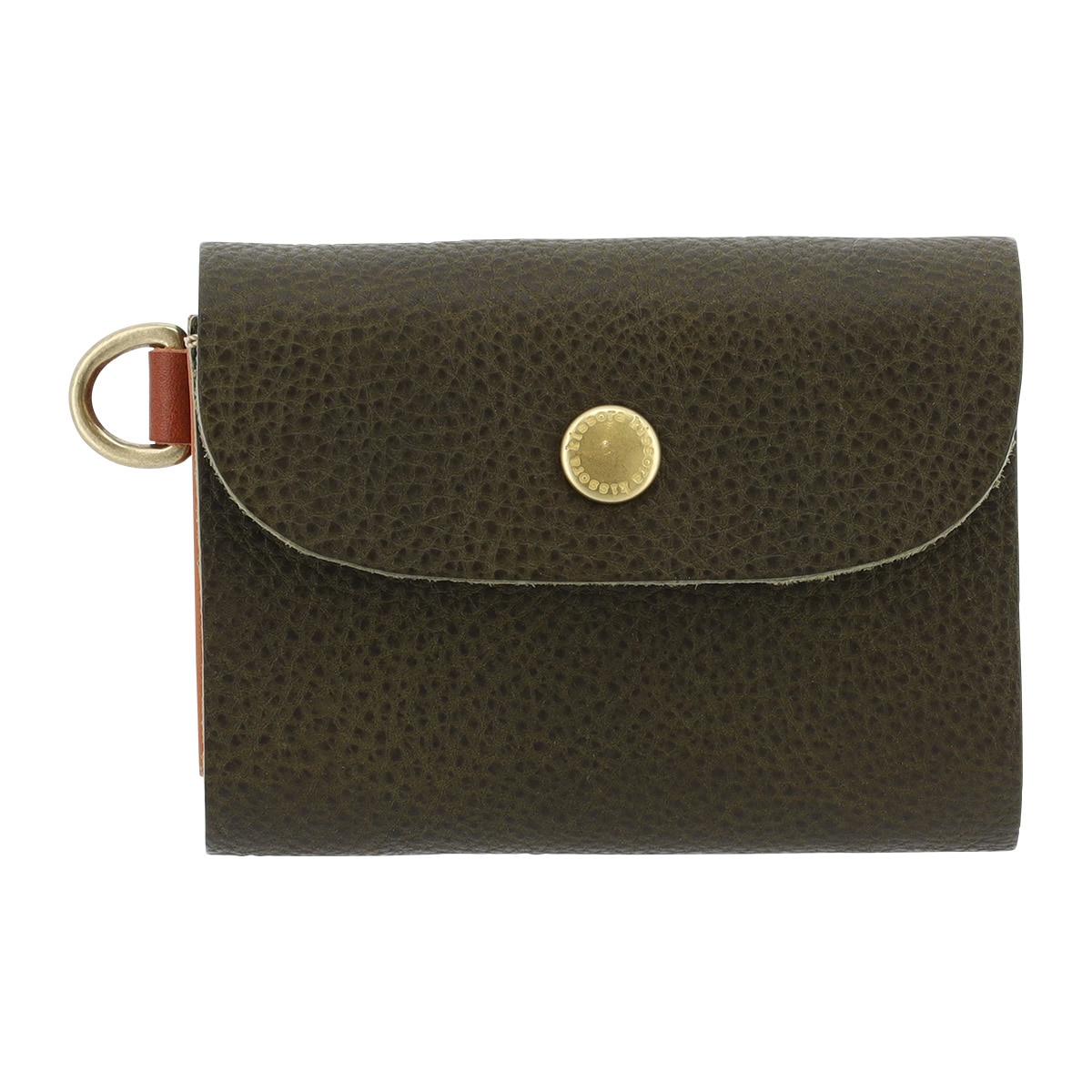 kissora キソラ 三つ折り財布 本革 ミネルバボックス KIKN-125 ミニ財布 牛革 日本製 レザー オリーブ