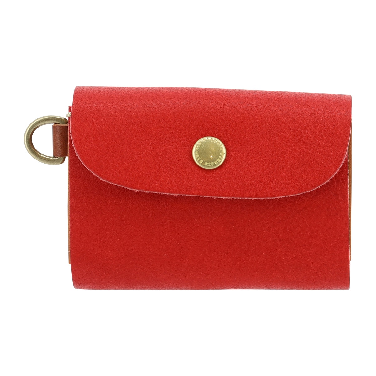 kissora キソラ 三つ折り財布 本革 ミネルバボックス KIKN-125 ミニ財布 牛革 日本製 レザー レッド