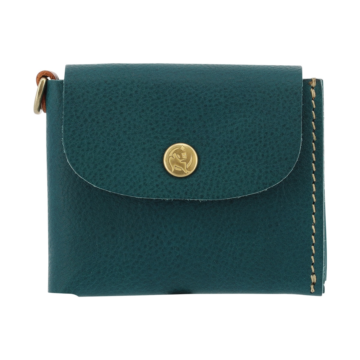 kissora キソラ 二つ折り財布 本革 ミネルバボックス KIKN-126 ミニ財布 牛革 日本製 レザー ブルー