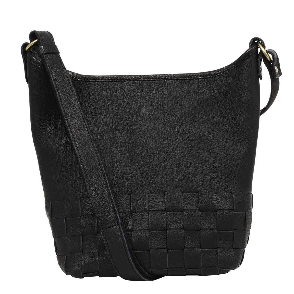 kissora キソラ ショルダーバッグ 本革 レディース KIMI-024 リゾートメッシュ レザー 山羊革 上品 シンプル 斜め掛け 軽量 旅行 ブラック