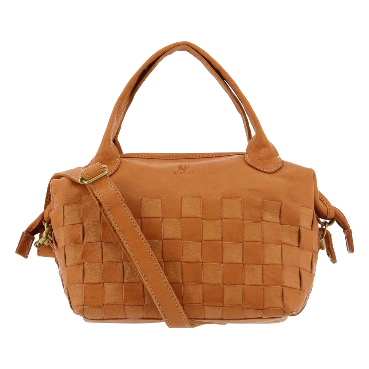 kissora キソラ ショルダーバッグ 本革 2WAY レディース KIMI-040 リゾートメッシュ キャメル