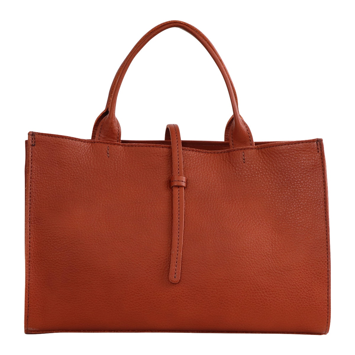 kissora キソラ トートバッグ 本革 マルシェ レディース KIMI-133 横型 牛革 日本製 レザー 通勤 オレンジ