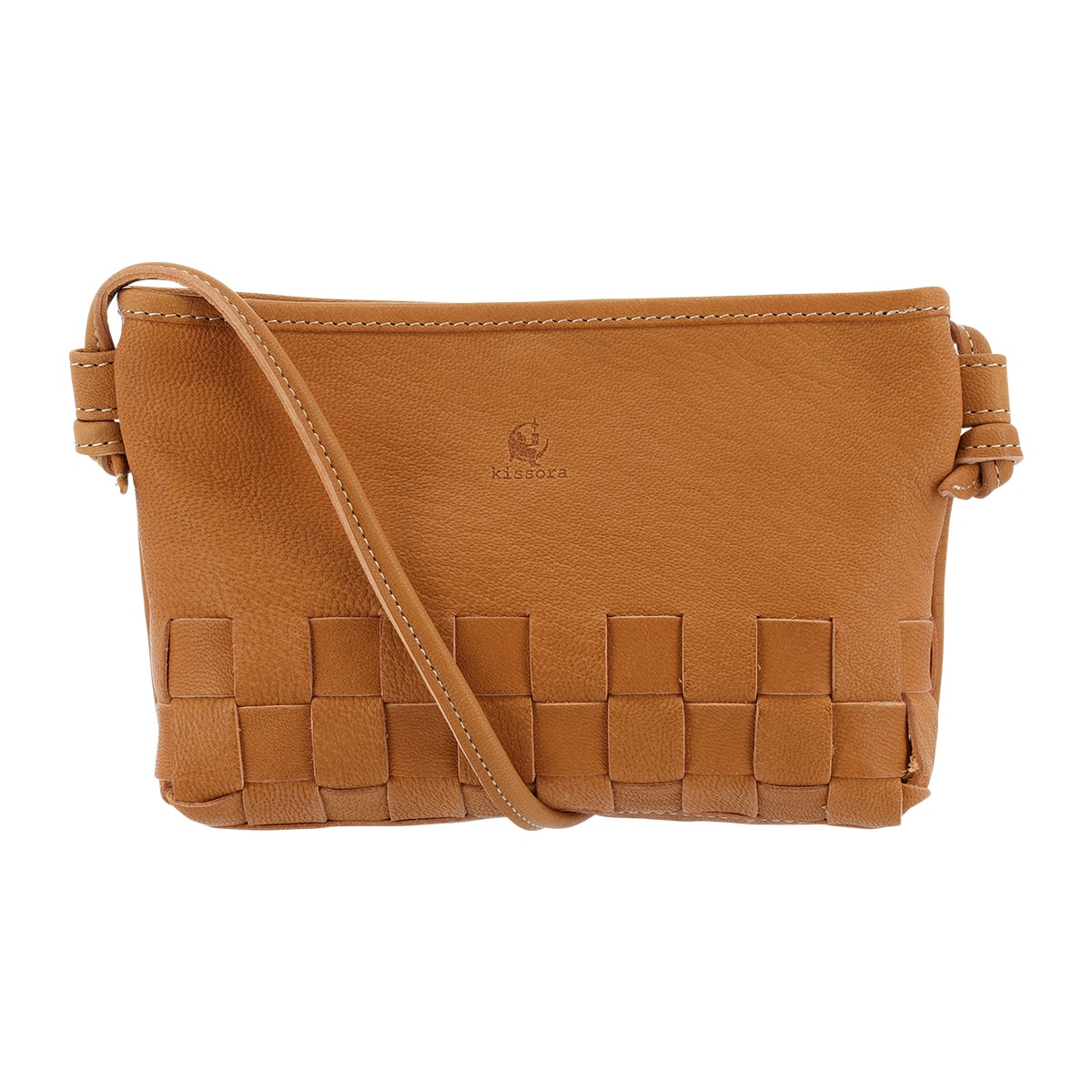 kissora キソラ ショルダーバッグ 本革 リゾートメッシュ レディース KIMI-138 日本製 山羊革 レザー キャメル
