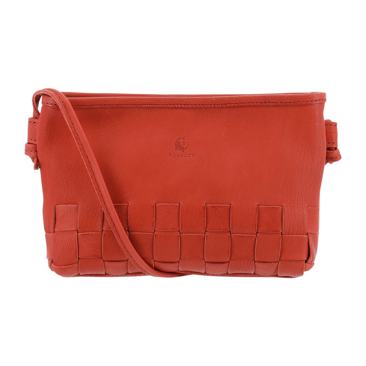 kissora キソラ ショルダーバッグ 本革 リゾートメッシュ レディース KIMI-138 日本製 山羊革 レザー レッド