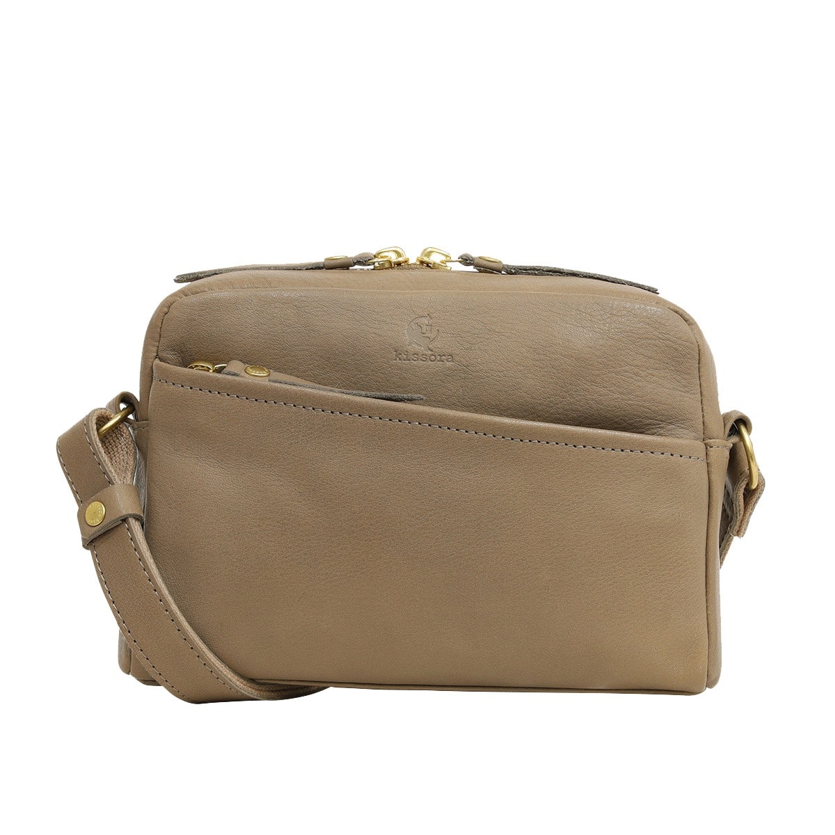 kissora キソラ ショルダーバッグ シエロ ユニセックス KIMI-149 日本製 牛革 ミニショルダー グレー