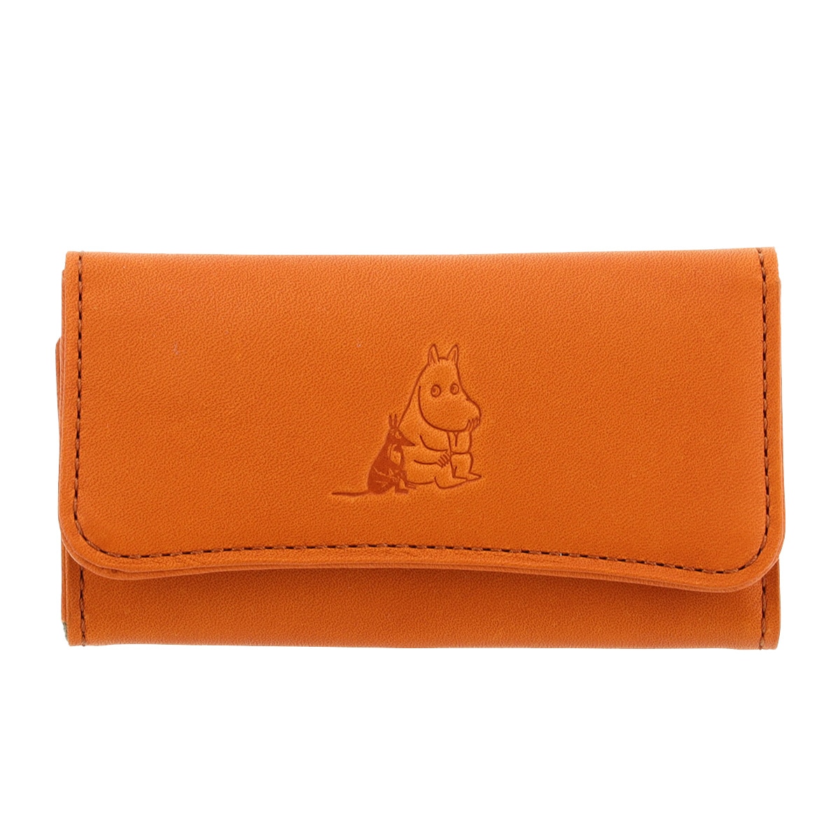 kissora キソラ ムーミン キーケース 本革 素押し レディース KIMN-003 MOOMIN 牛革 日本製 型押し エンボス レザー スナフキン キャメル