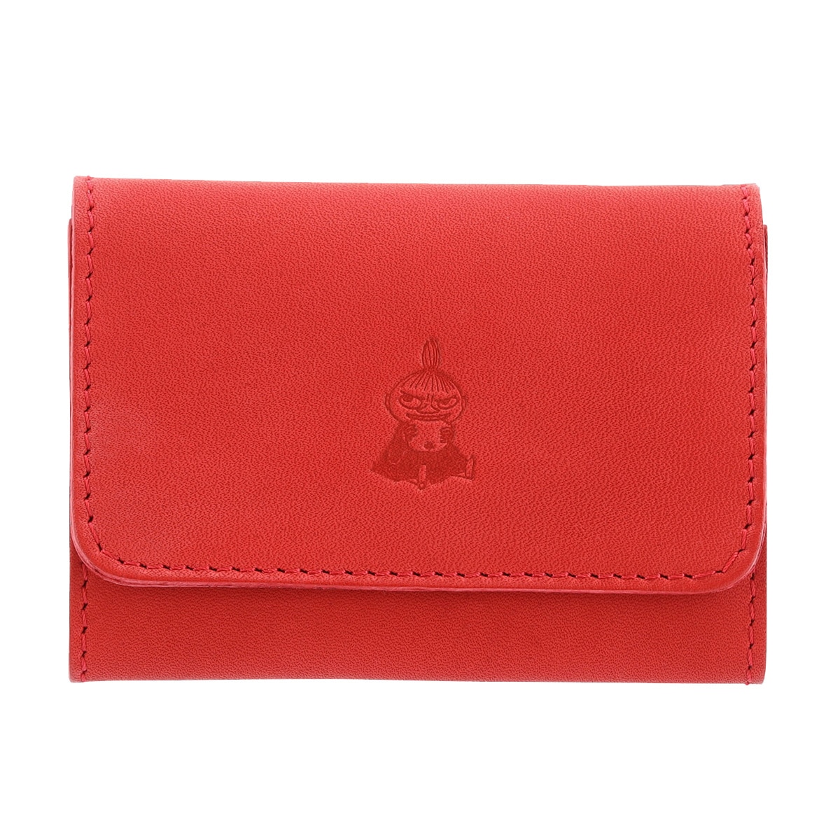 kissora キソラ ムーミン 名刺入れ カードケース 本革 素押し レディース KIMN-004 MOOMIN 牛革 日本製 レザー レッド