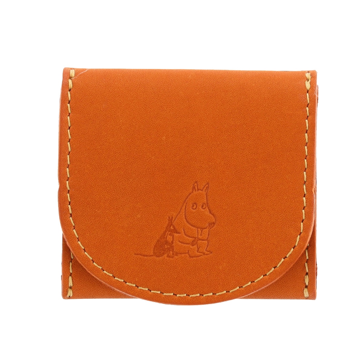 kissora キソラ ムーミン コインケース BOX型 本革 素押し レディース KIMN-005 キャメル