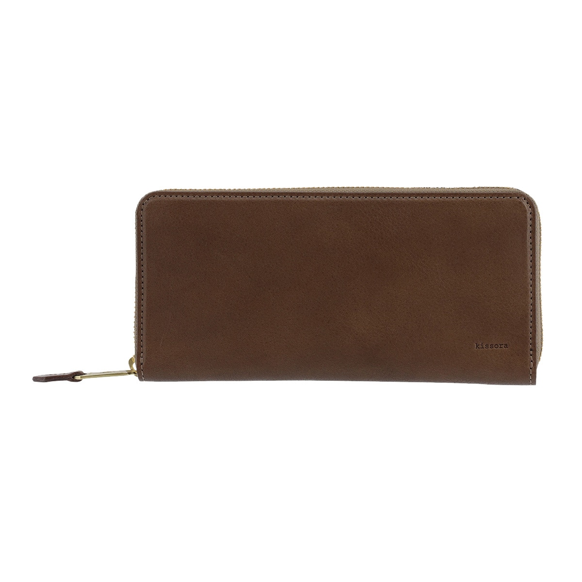 kissora キソラ 長財布 ラウンドファスナー 本革 ディニタ KIMS-001 牛革 日本製 レザー グレー