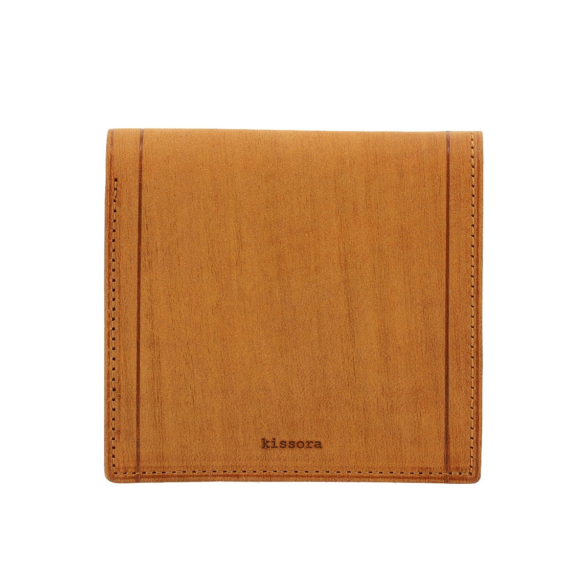 kissora キソラ 二つ折り財布 本革 サビア レディース KIMS-009 ミニ財布 牛革 日本製 カラフル キャメル