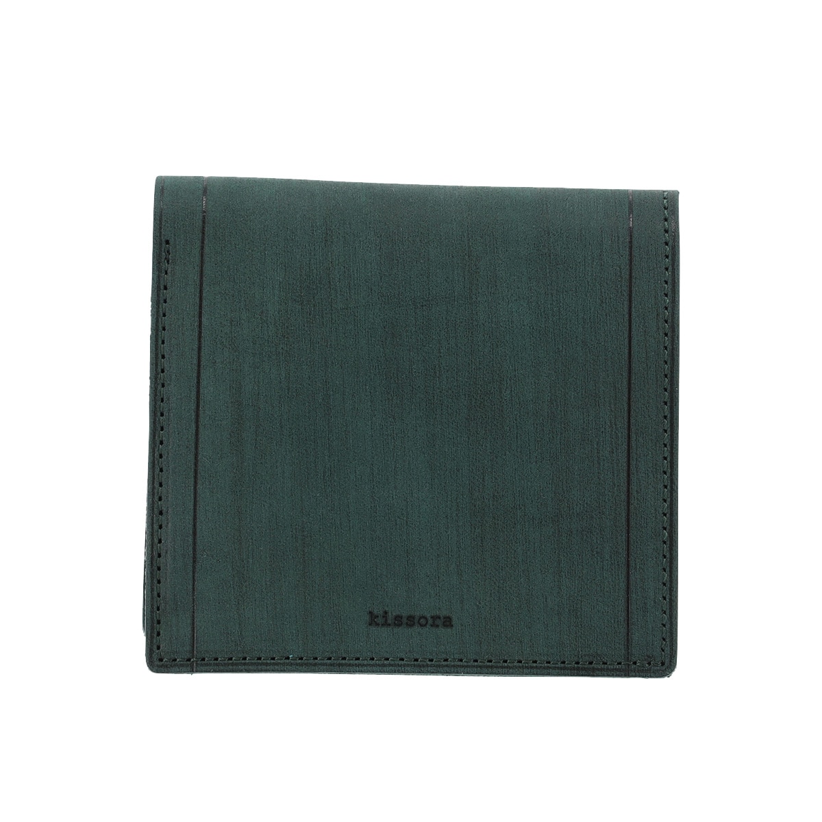 kissora キソラ 二つ折り財布 本革 サビア レディース KIMS-009 ミニ財布 牛革 日本製 カラフル グリーン