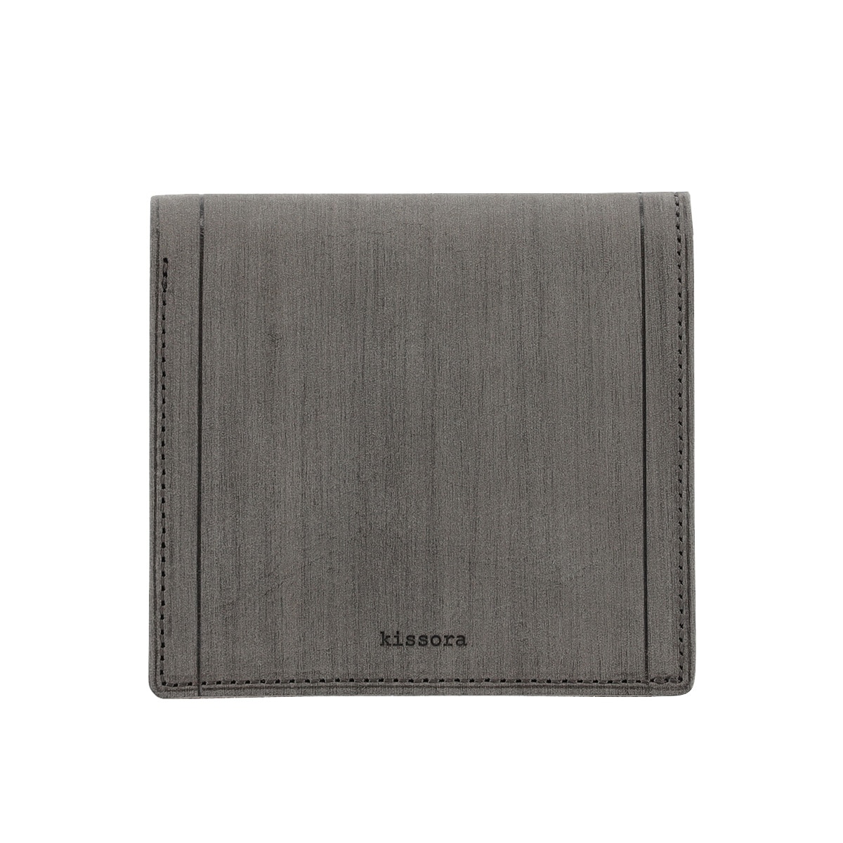 kissora キソラ 二つ折り財布 本革 サビア レディース KIMS-009 ミニ財布 牛革 日本製 カラフル グレー