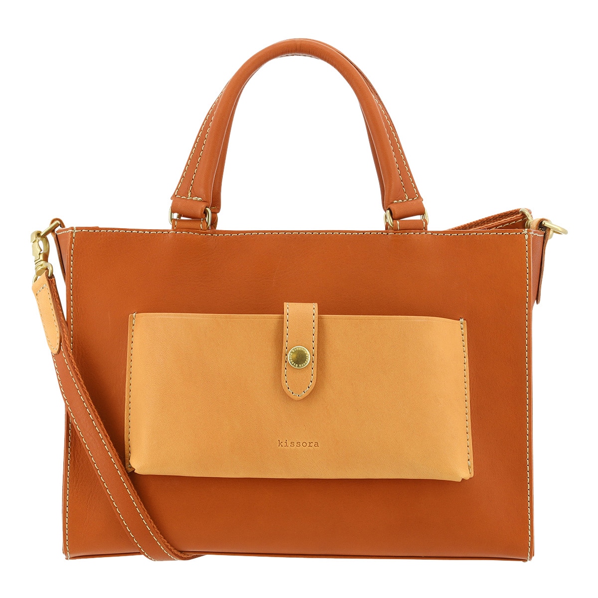 kissora キソラ ミニトートバッグ ビコロ レディース KIMS-011 2WAY ショルダーバッグ 牛革 日本製 キャメル