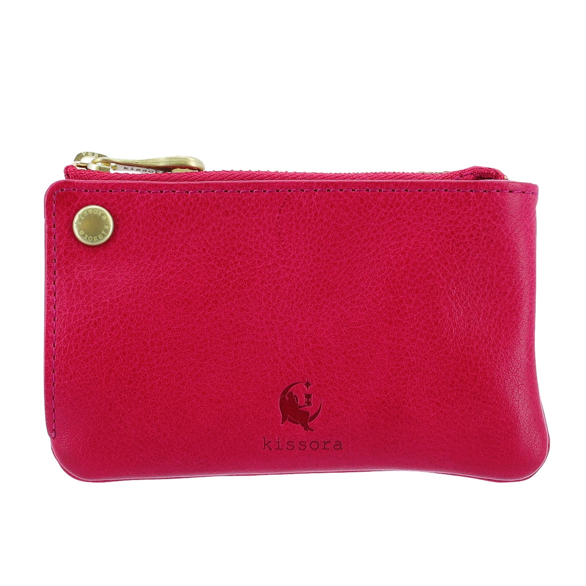 kissora キソラ キーケース 本革 ヴァスカボックス KIMS-018 コインケース 小銭入れ ポーチ 牛革 日本製 レザー ピンク