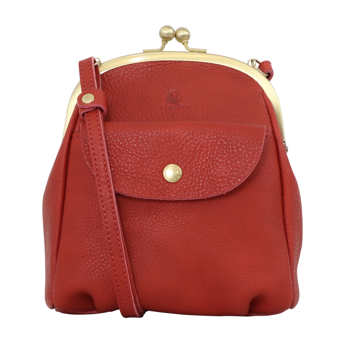 kissora キソラ ショルダーバッグ 本革 トミー がま口 レディース KIOB-064 日本製 牛革 軽量 オレンジ