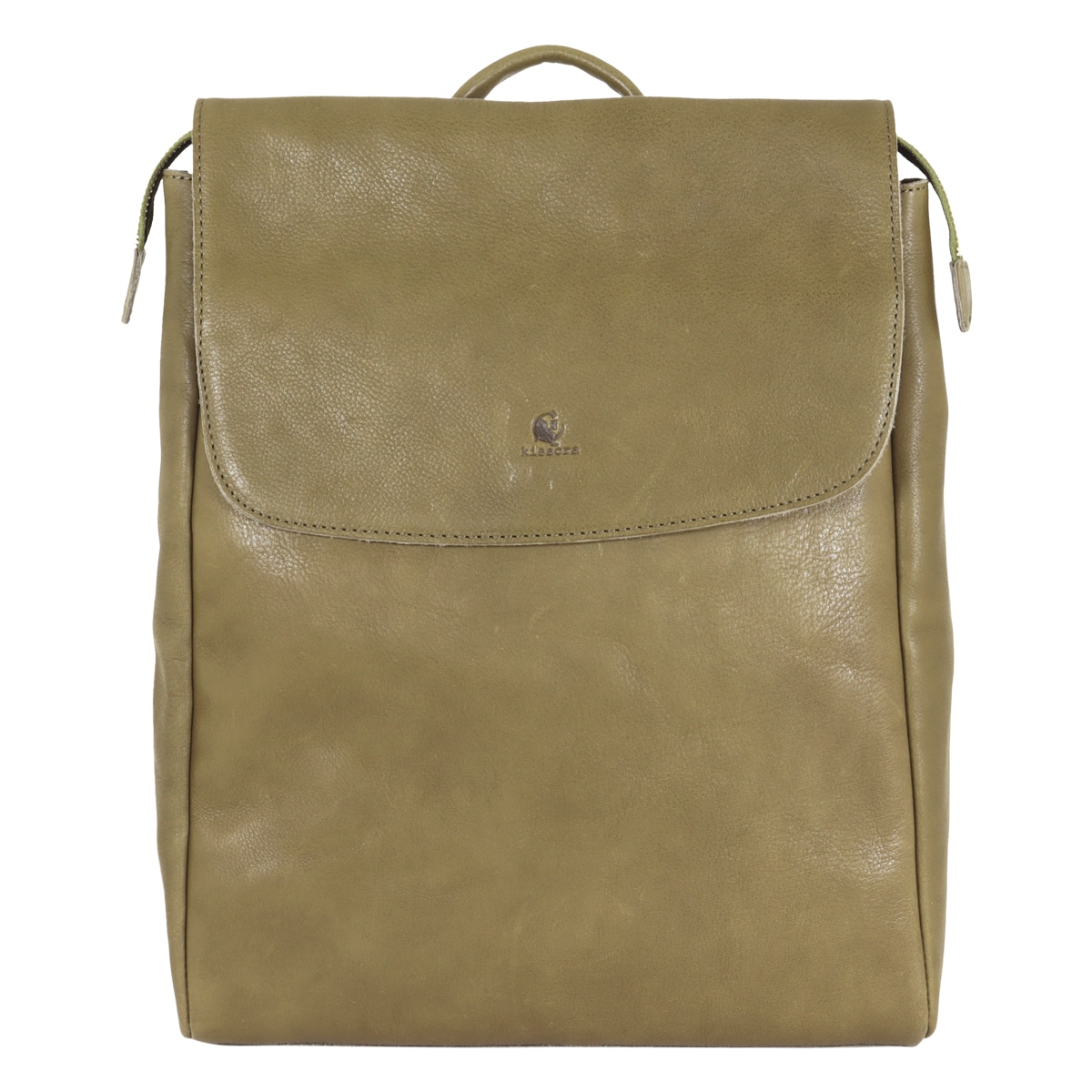 kissora キソラ リュック かぶせ 本革 レザー オリーブヌメ レディース KIOB-078 日本製 バックパック リュックサック 牛革 シンプル 大人 オリーブ