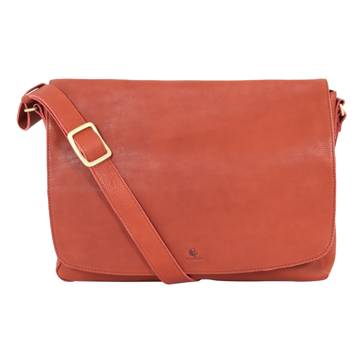 kissora キソラ ショルダーバッグ かぶせ 本革 レザー オリーブヌメ レディース KIOB-079 日本製 肩掛け 斜め掛け ブラウン