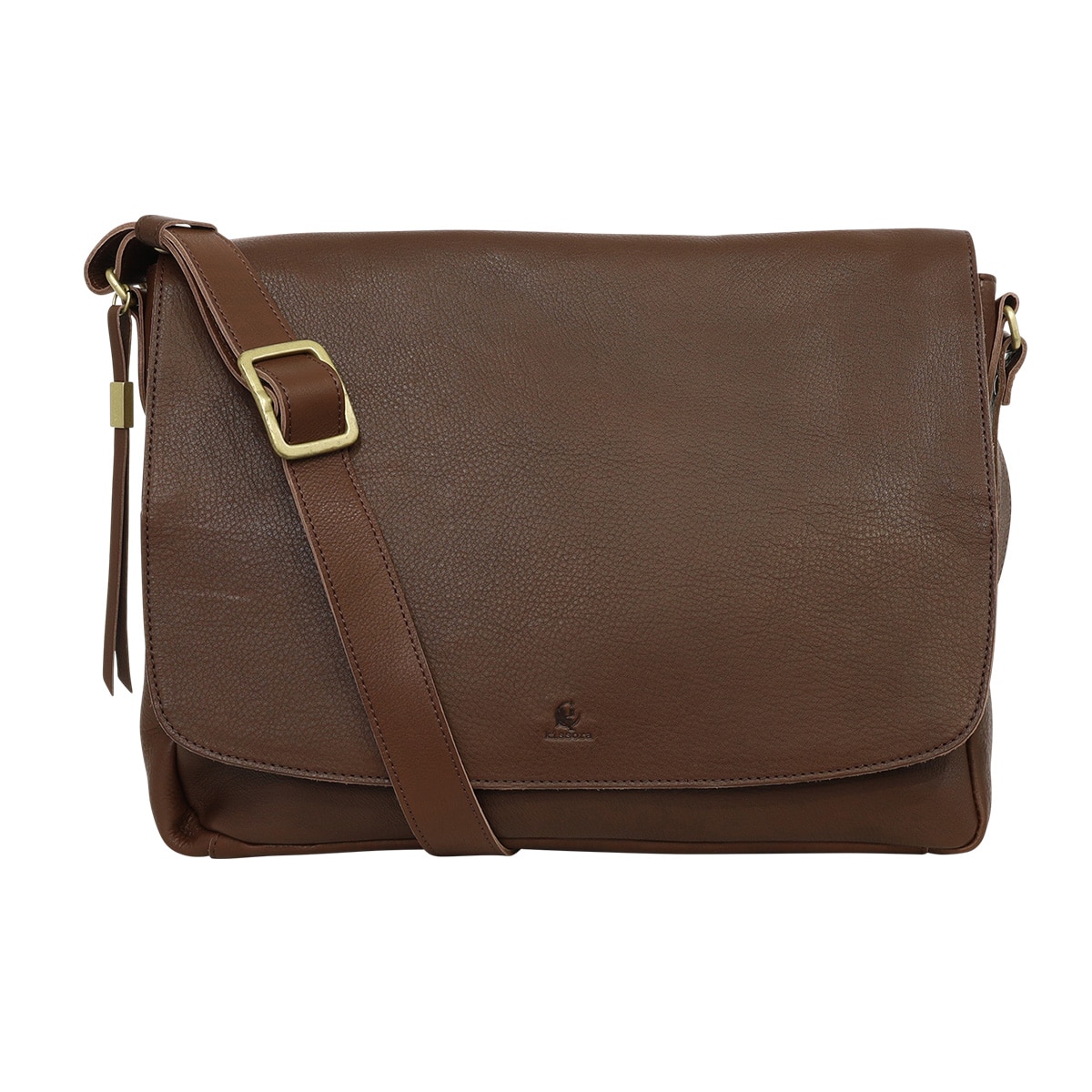 kissora キソラ ショルダーバッグ かぶせ 本革 レザー オリーブヌメ レディース KIOB-079 日本製 肩掛け 斜め掛け チョコ