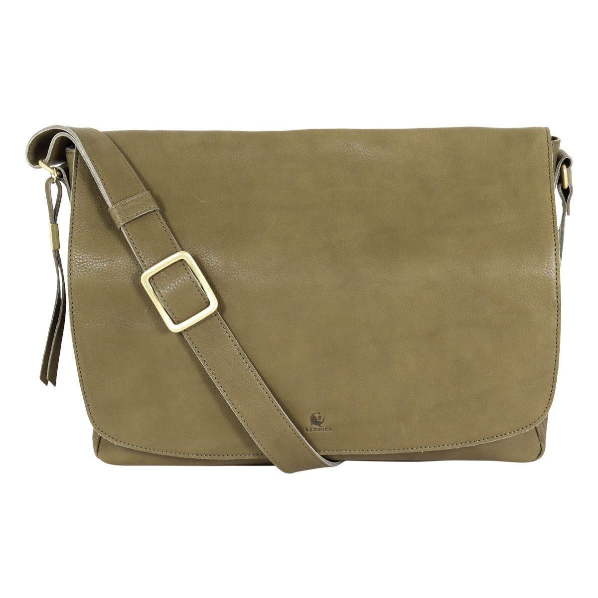 kissora キソラ ショルダーバッグ かぶせ 本革 レザー オリーブヌメ レディース KIOB-079 日本製 肩掛け 斜め掛け オリーブ