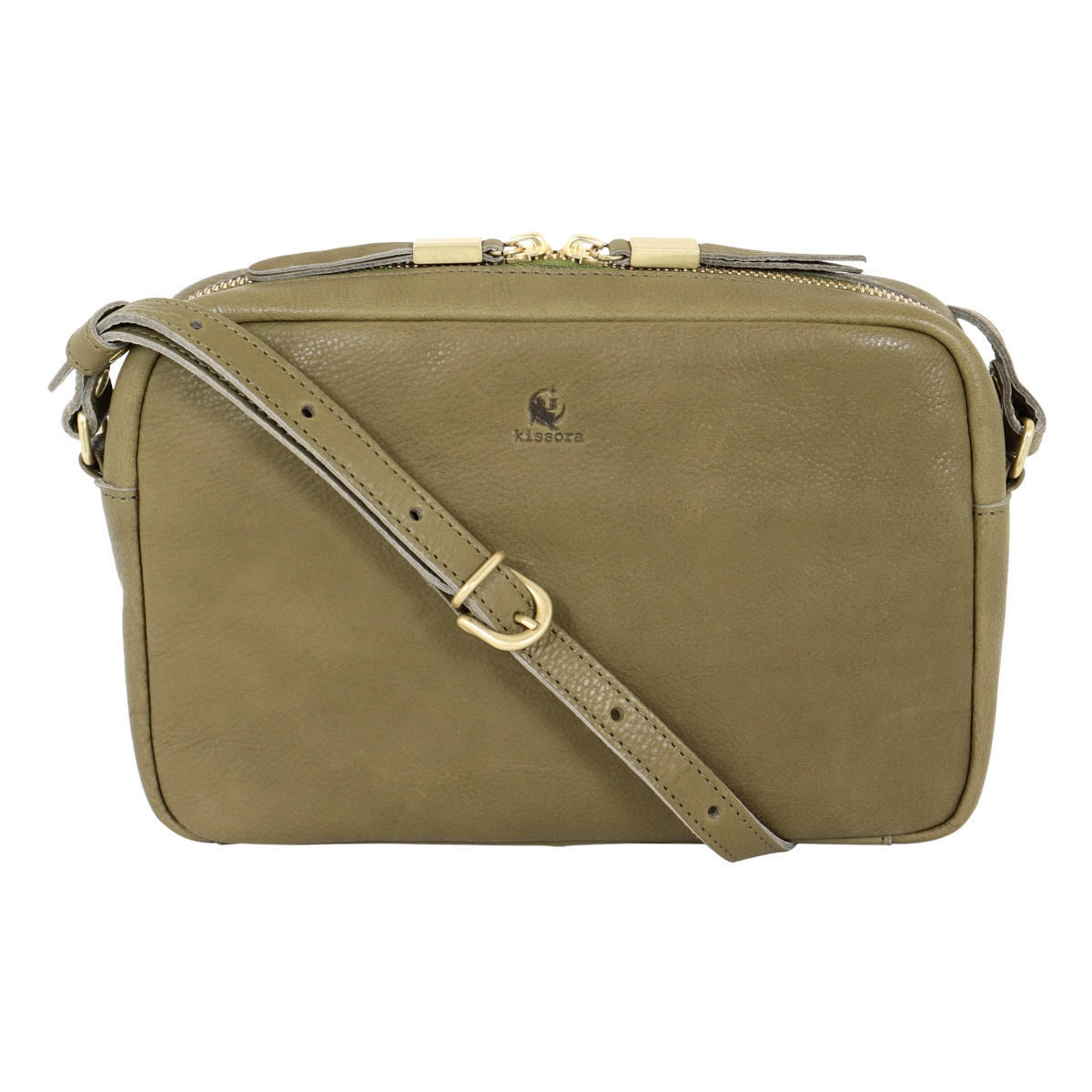 kissora キソラ ショルダーバッグ ミニショルダー 本革 レザー 小さめ オリーブヌメ レディース kiob-080 日本製 斜め掛け 牛革 オリーブ