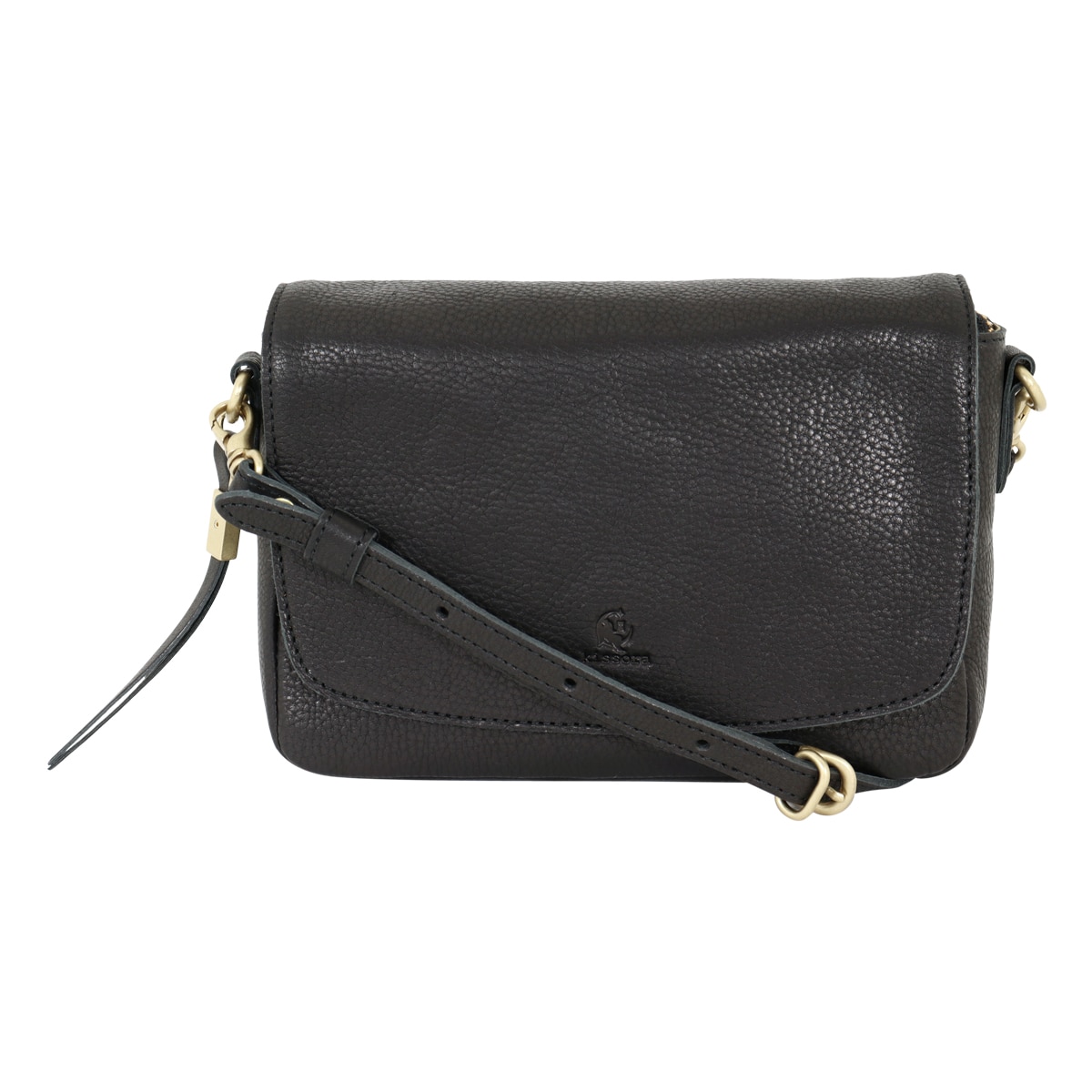 kissora キソラ ショルダーバッグ かぶせ 小さめ ミニ 本革 レザー オリーブヌメ レディース kiob-081 日本製 ミニショルダー 肩掛け 斜め掛け カバン クラッチバッグ 牛革 ブラック