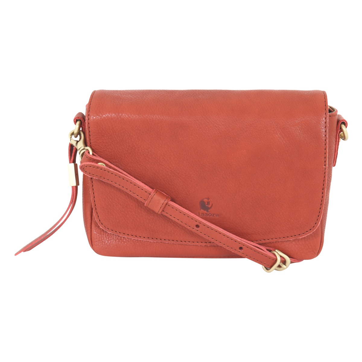 kissora キソラ ショルダーバッグ かぶせ 小さめ ミニ 本革 レザー オリーブヌメ レディース kiob-081 日本製 ミニショルダー 肩掛け 斜め掛け カバン クラッチバッグ 牛革 ブラウン