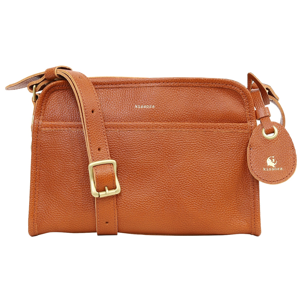 kissora キソラ ショルダーバッグ 本革クオドロ KIOB-118 牛革 日本製 レザー キャメル