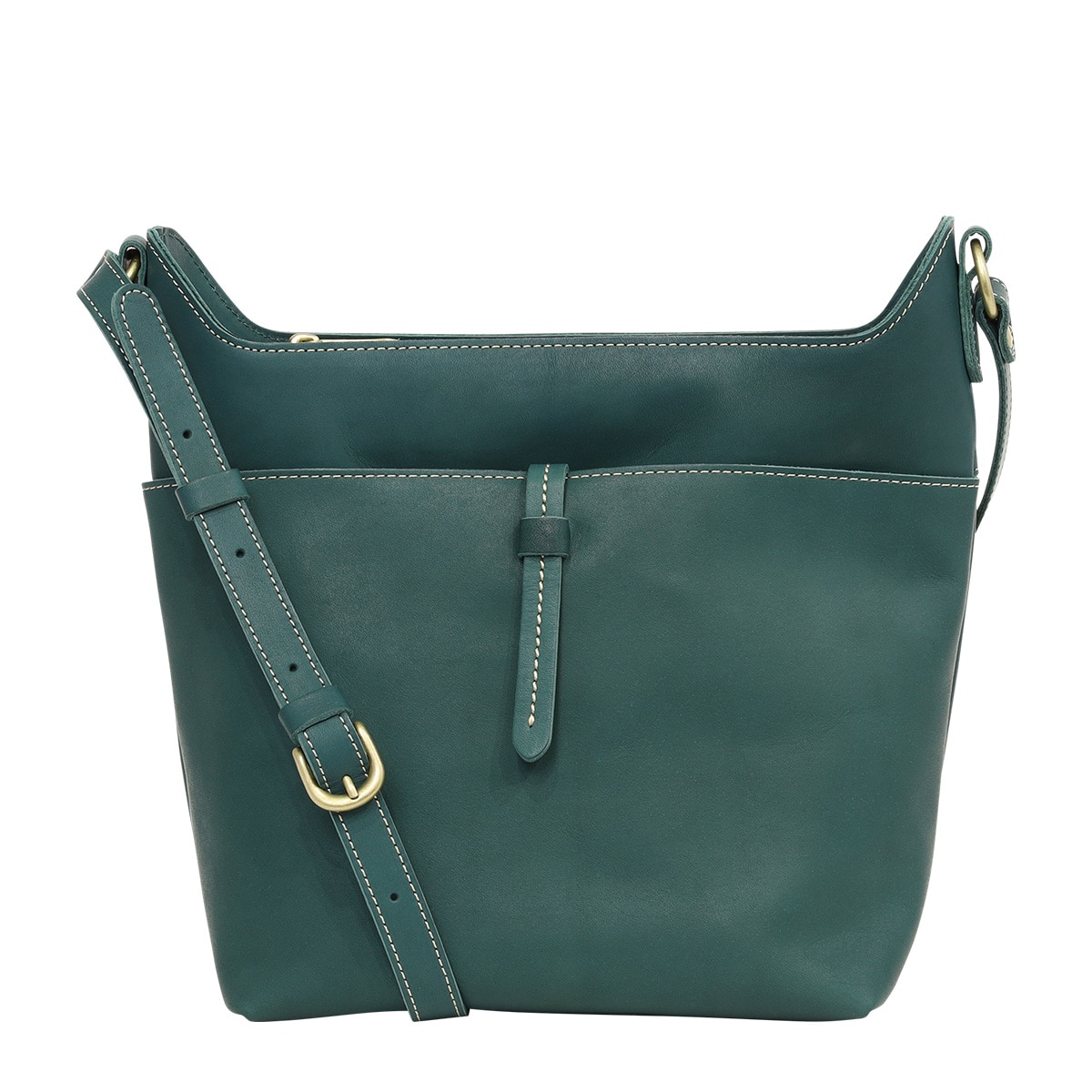 kissora キソラ ショルダーバッグ アマーレ レディース KIOB-132 縦型 牛革 日本製 グリーン